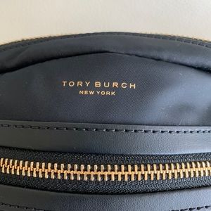 Tory Burch black nylon belt bag.